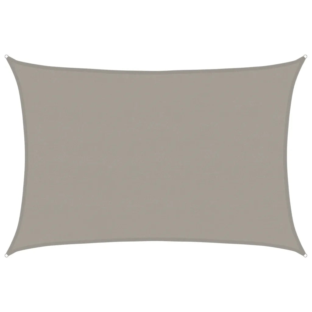 vidaXL Vela Parasole 160 g/m² Rettangolare Grigio Chiaro 5x6 m in HDPE