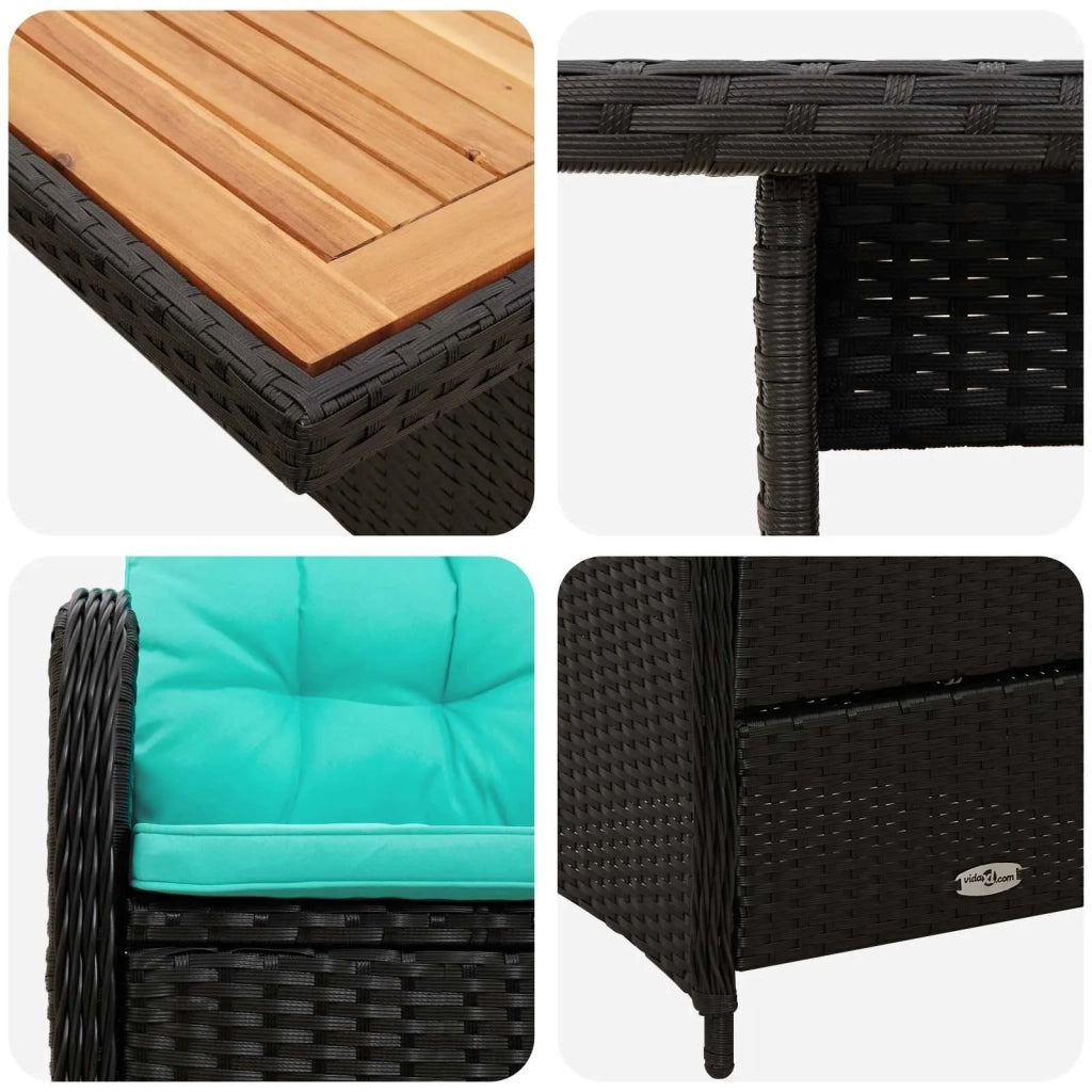 Set da pranzo per esterni 3 pz polyrattan 3422410