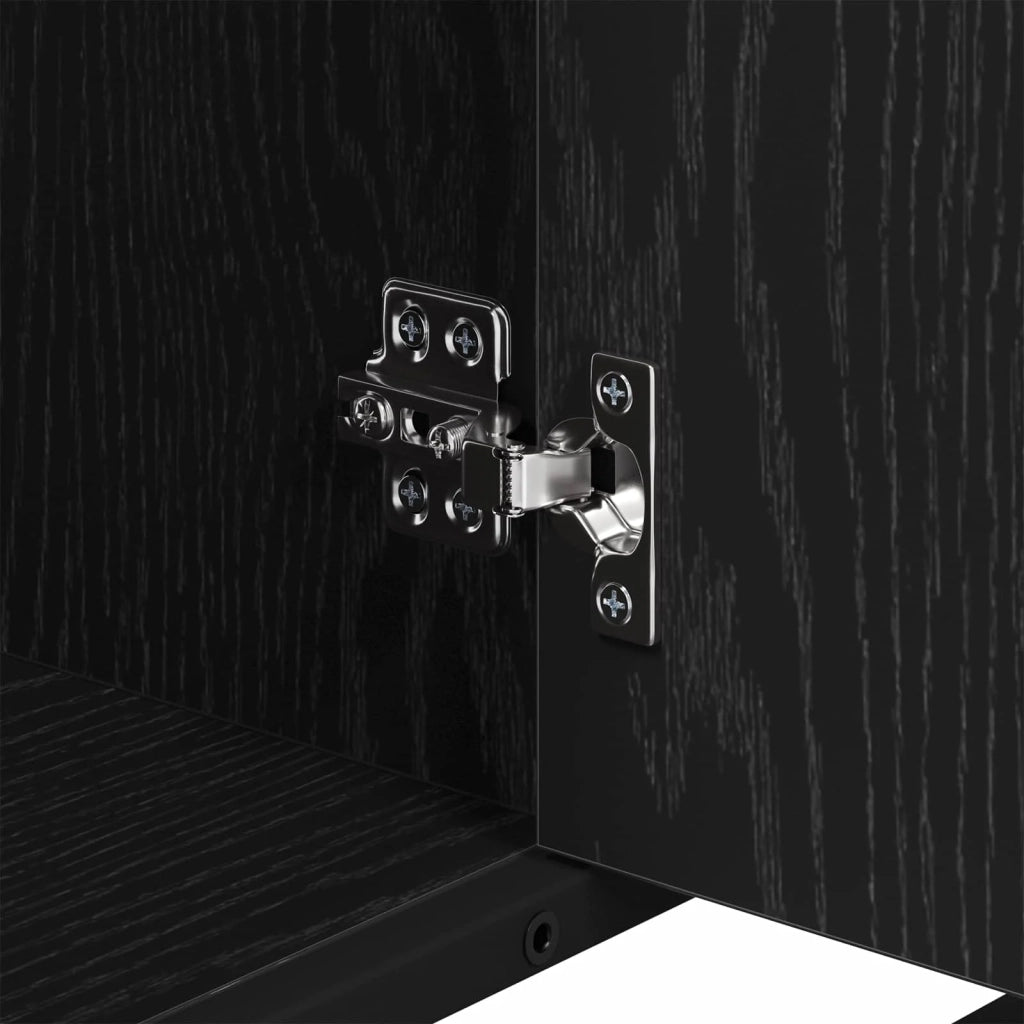 Mobile da Bagno Rovere Nero 80 x 33 x 60 cm Legno multistrato