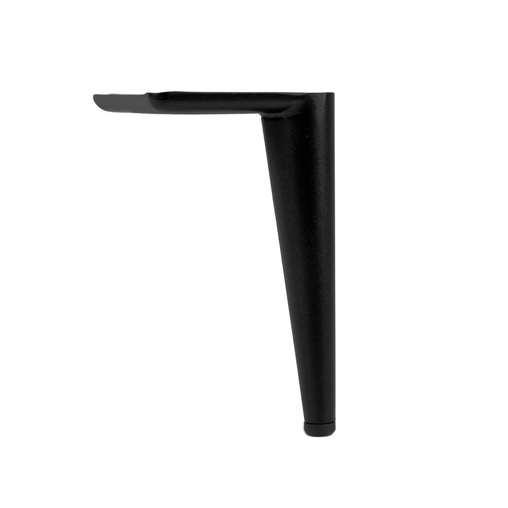 Piede in metallo per mobili e complementi d'arredo Ago17 nero opaco H 17cm.