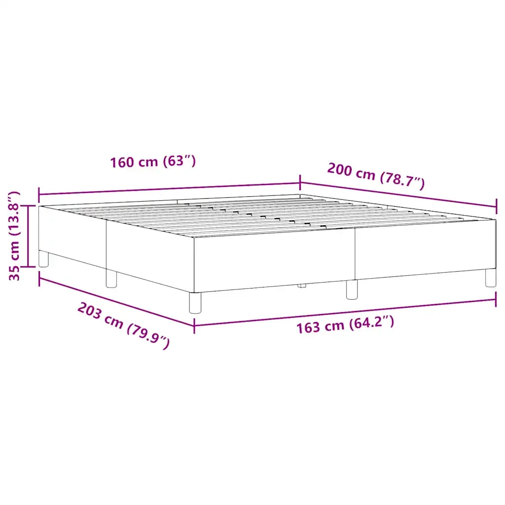 Letto a molle Grigio Verde 160 x 200 cm Tessuto in Cords 42006981