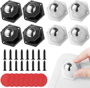 Set di ruote a sfere 8 pezzi per mobili pesanti, ruote universali 360° per mobili, piccole ruote per mobili, pattini per mobili pesanti, ruote a sfera per il trasporto di mobili e merci, carico di 200 kg+