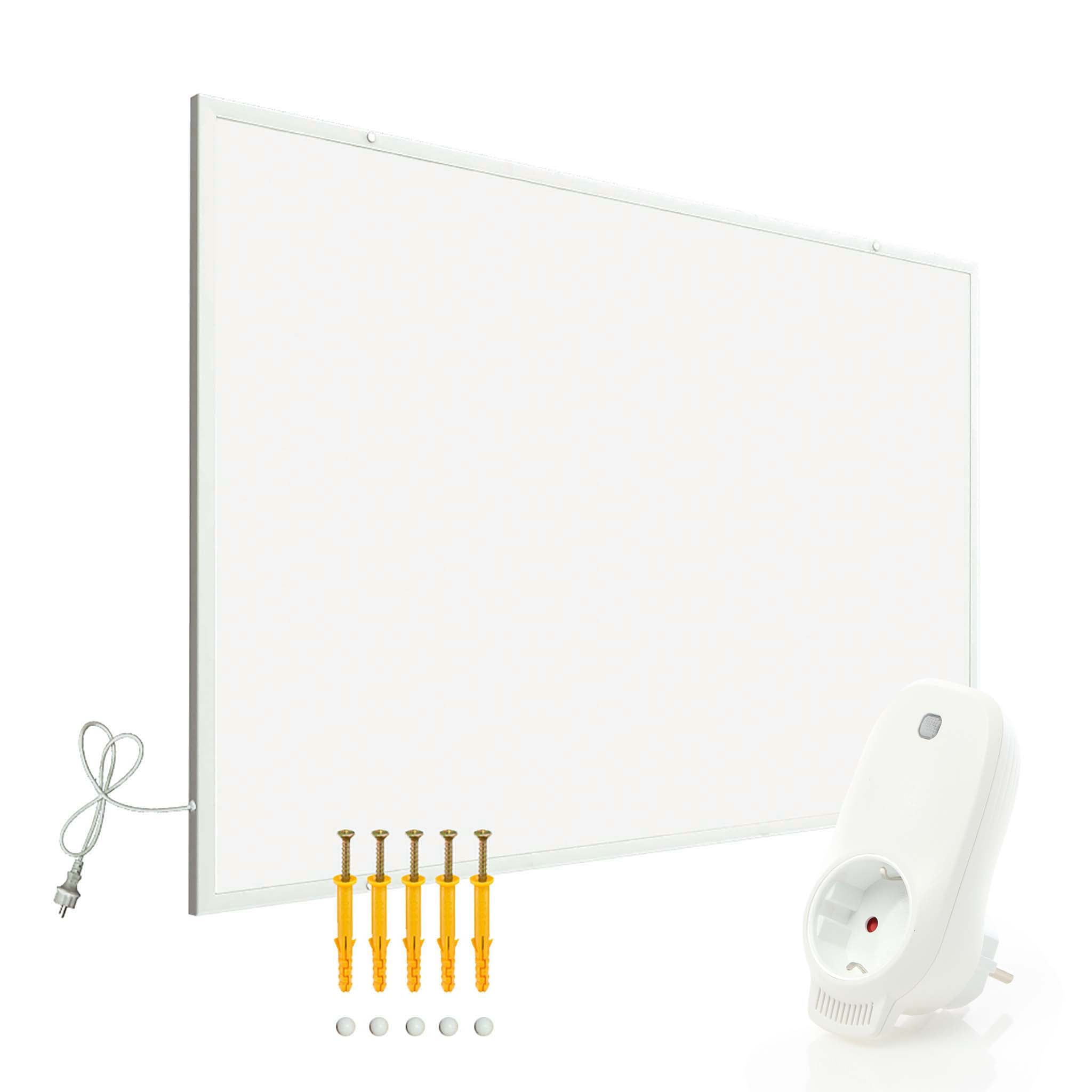 Set Pannello radiante a infrarossi 520W 920x620x15 mm e Termostato, Riscaldamento IR