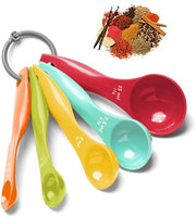 Set di misurini 5 colori - Misurini - Cucchiaini da misura - Plastica - Multifunzionale - Materiale duraturo