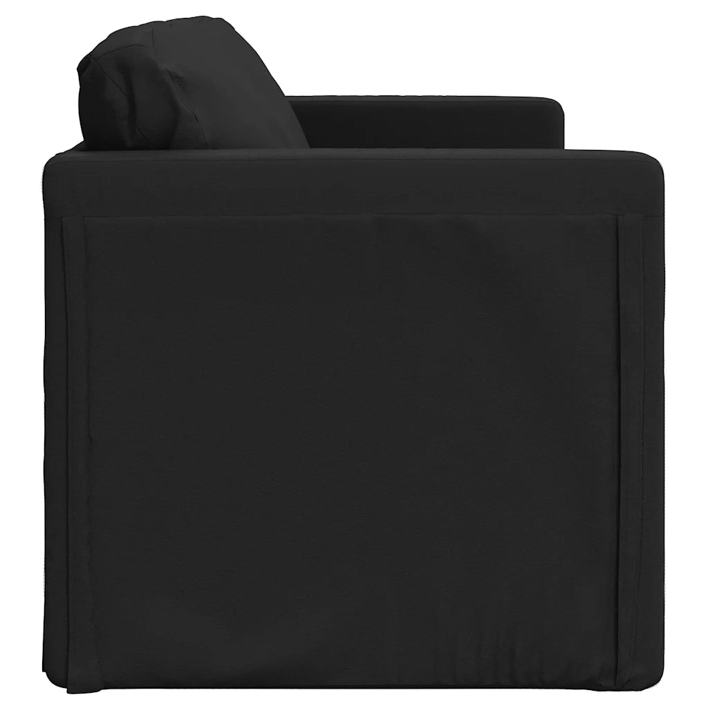 vidaXL Divano Letto da Terra 2 in 1 Nero 112x174x55 cm Similpelle