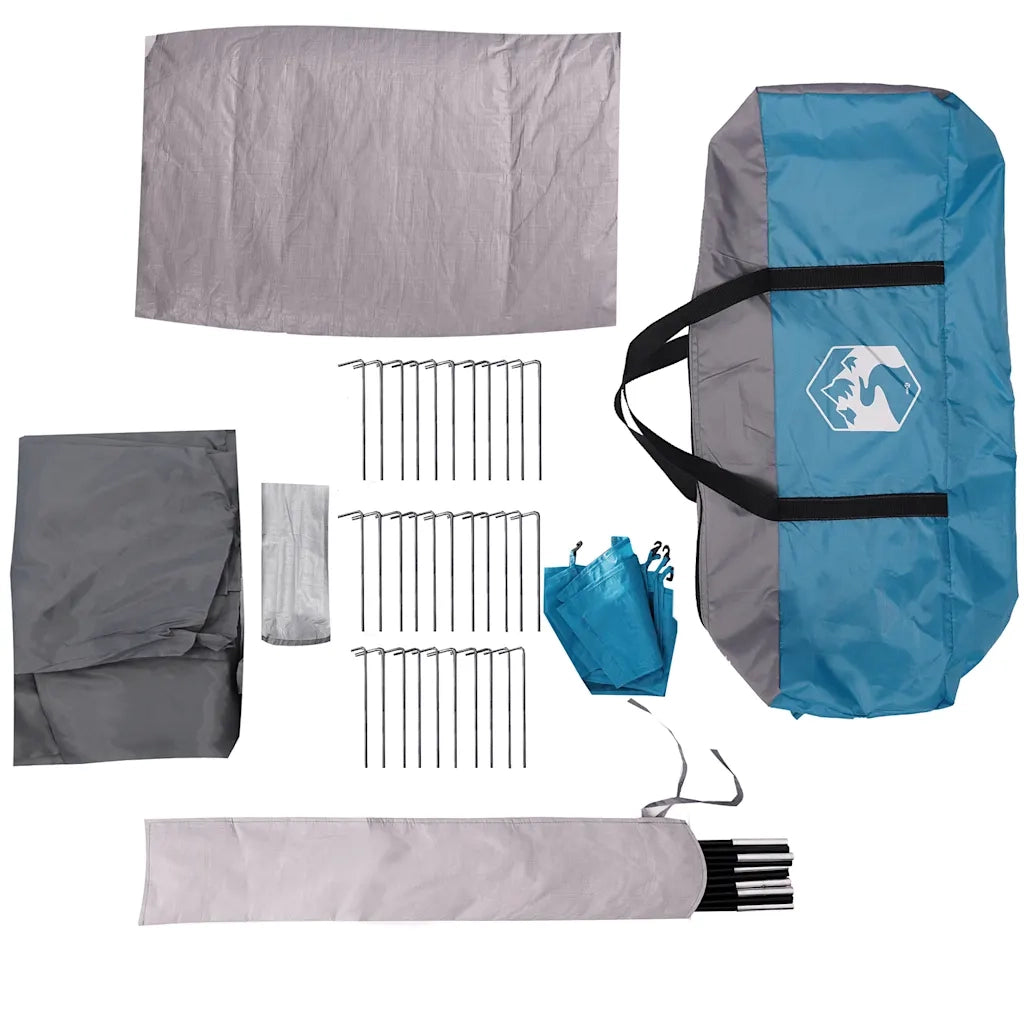 Frangivento da Campeggio Blu 366x152x152 cm Impermeabile