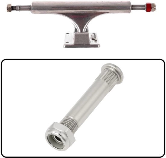 Componente di Supporto Skateboard - Kingpin Leggero - 9.3x50mm - Incluso Acciaio Durevole - Accessori di Montaggio - Sostegno affidabile - Componenti Skateboard