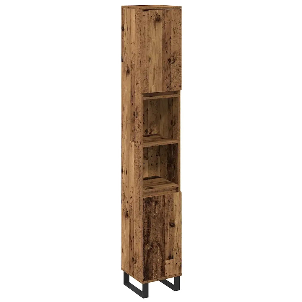 Set di mobili per il bagno 3 pcs Marrone Legno multistrato