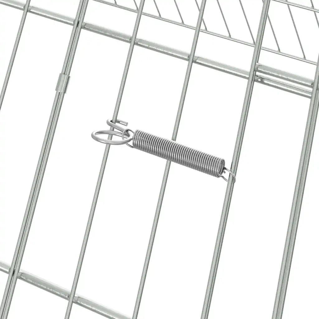 Gabbia per Conigli Argento 430 x 100 x 85 cm Acciaio zincato 42019230