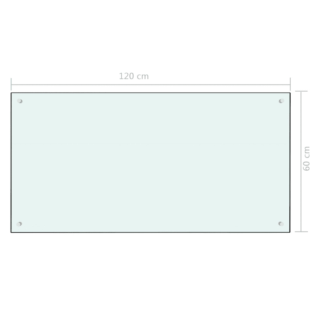 Paraschizzi per Cucina Color Latte 120x60 cm in Vetro Temperato 249465