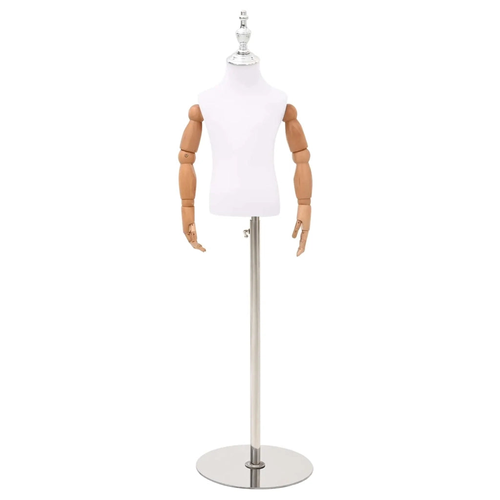 Manichino Regolabile 120-157 cm con Base Unisex PP Bianco 42041713