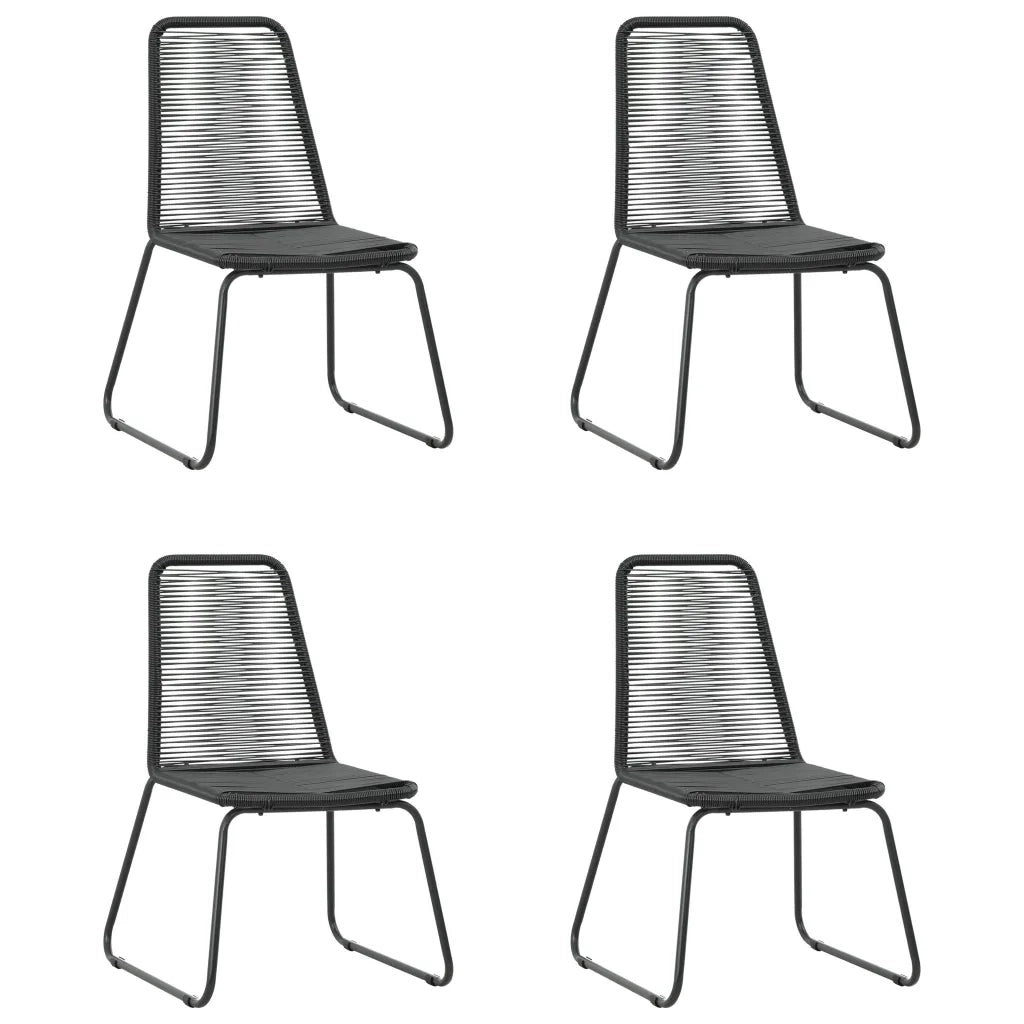 Set da Pranzo da Giardino 5 pz in Rattan PVC Nero e Marrone 3060125