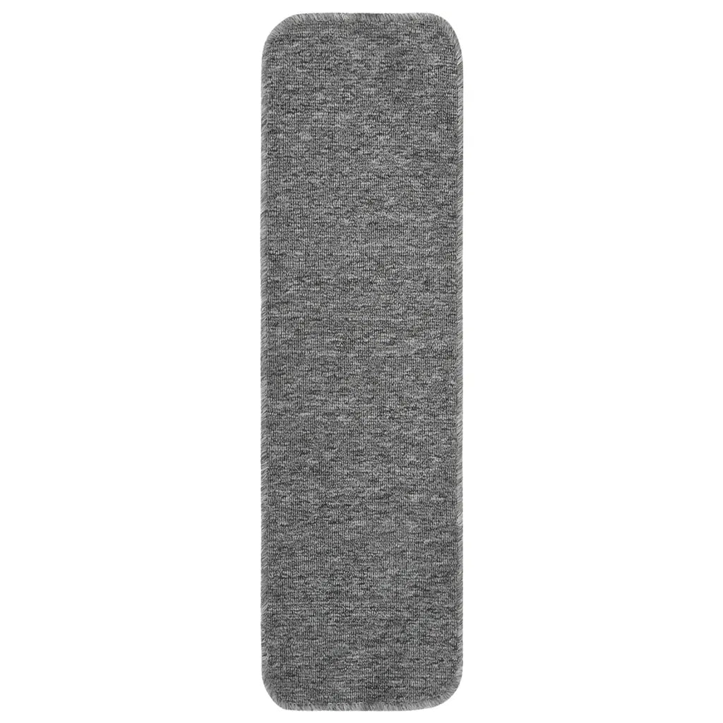 Tappetini Scale Antiscivolo 15 pz 75x20 cm Grigi Rettangolari 340397