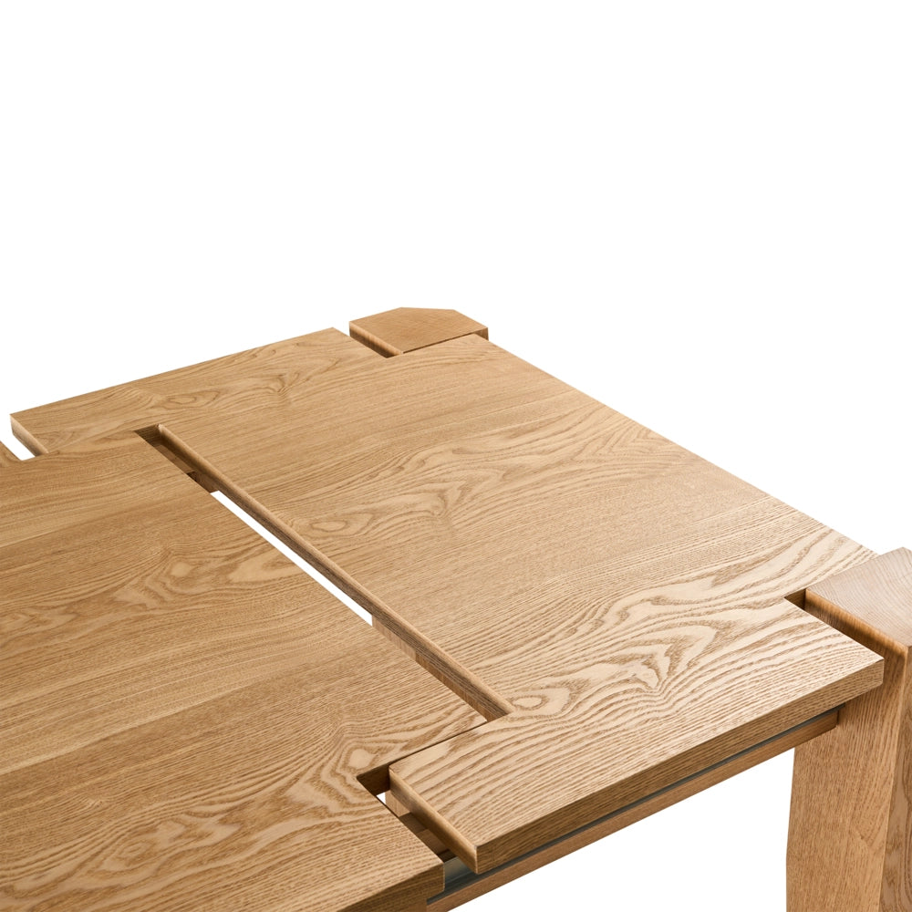Tavolo da pranzo rettangolare allungabile moderno 160/200 x 90 cm Gambe in legno impiallacciato MDF Frassino chiaro