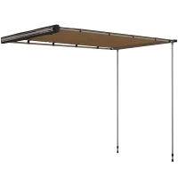 Tendalino da Tetto Auto Laterale e Impermeabile con Altezza Regolabile, 2.5x1.6m, Cachi