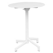 TAVOLO ALTO VEGA IN ACCIAIO TONDO 60 X H74 CM IN COLORE BIANCO