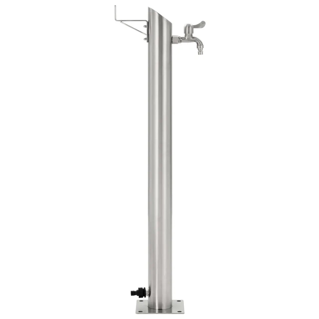 Fontanella a Colonna in Acciaio Inossidabile Rotonda 95 cm CFW6807542
