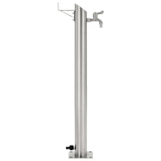 Fontanella a Colonna in Acciaio Inossidabile Rotonda 95 cm CFW6807542