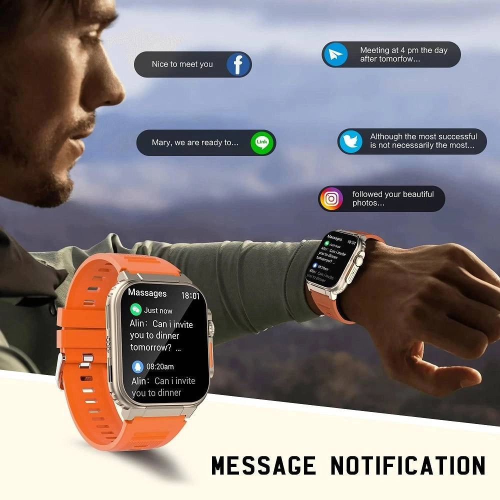 Trade Shop - Smartwatch Orologio Serie Ultra Pro Fitness Tracker Sportivo Z66 Pro Max X8 4g -