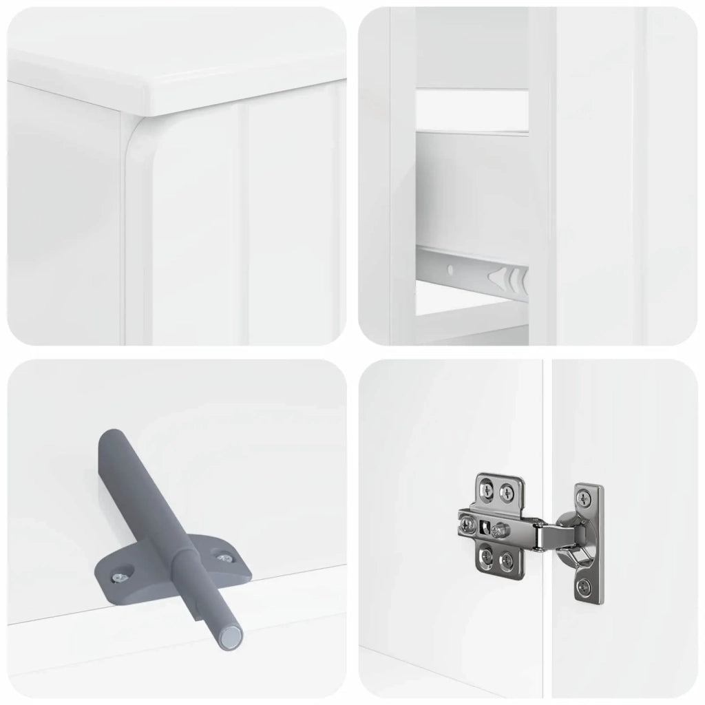 Set di armadietti da bagno in 3 pezzi ZWOLLE Bianco Lucido 3417760