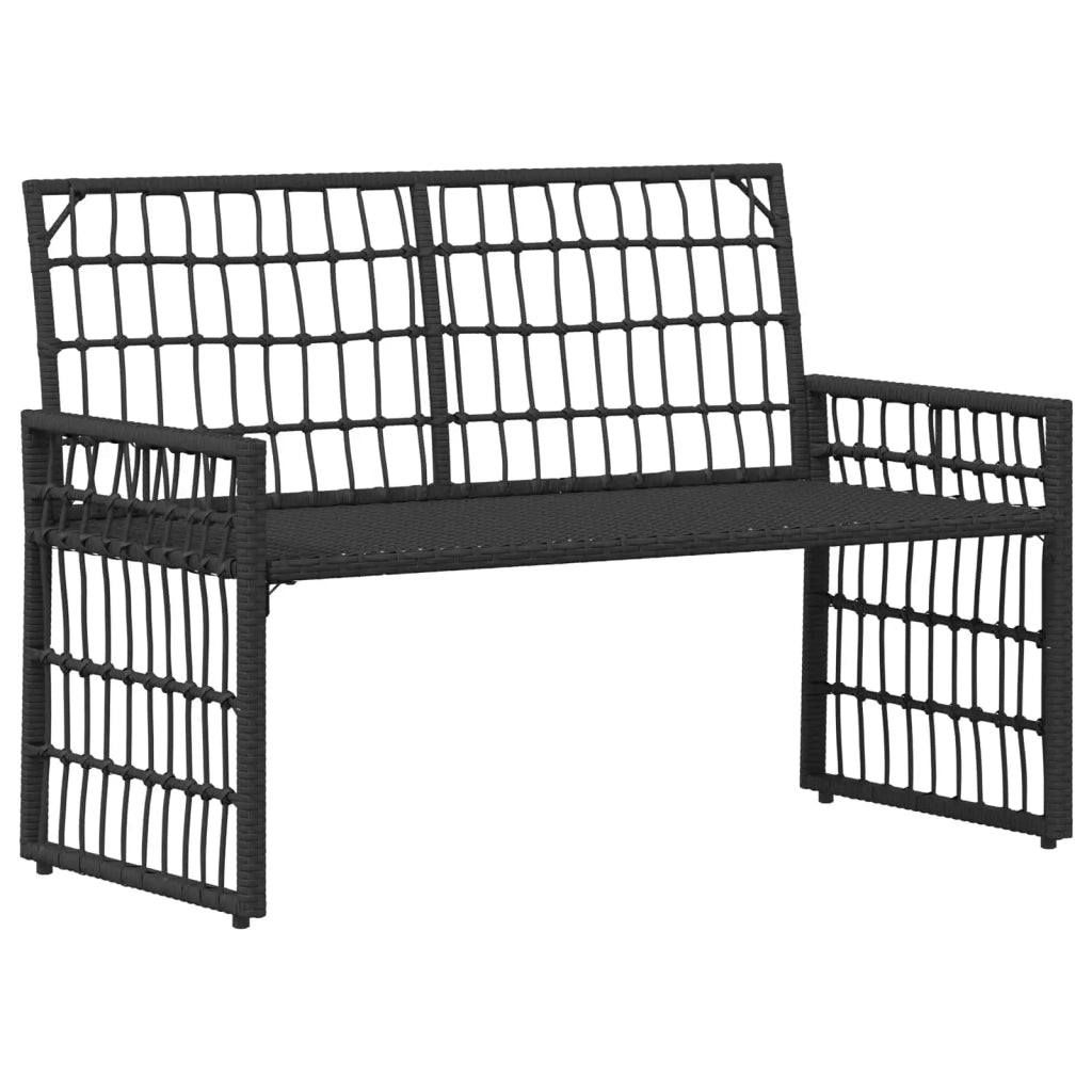 Set di Mobili da Esterno 4 pcs Nero e Grigio scuro