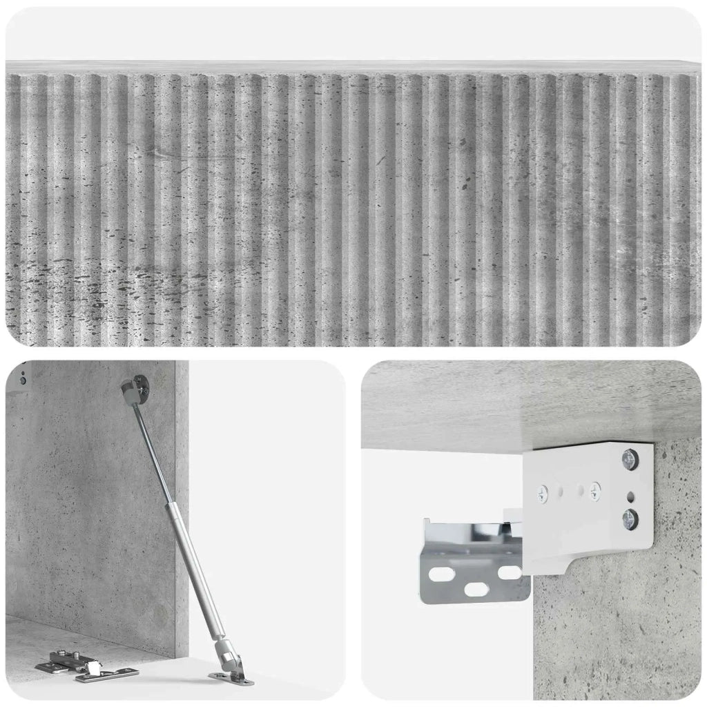 Mobile Porta TV da Muro Grigio Cemento 98 x 31 x 30 cm