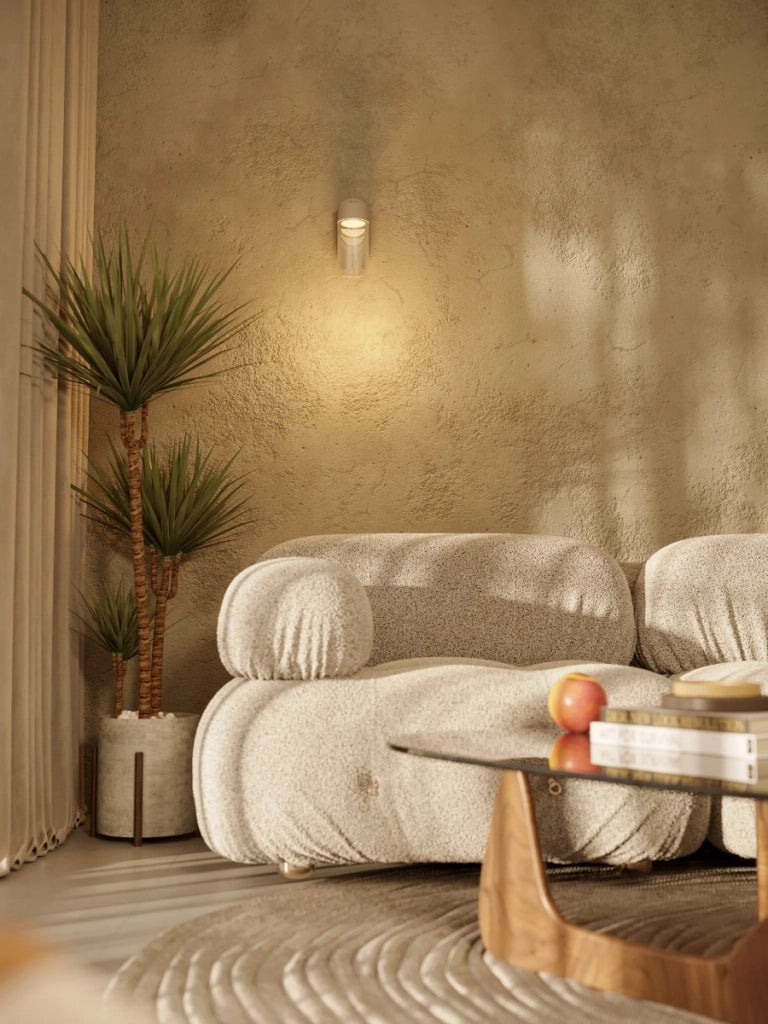 Applique FUSION Maxlight tubo vetro grigio rete LED 7W