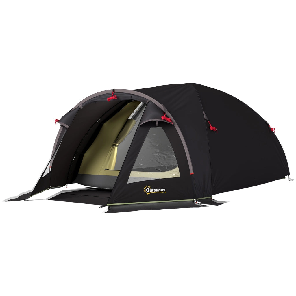 Tenda da Giardino a Tunnel ¨C zephmum ¨C Nero 3.3x1.9x1.2 m