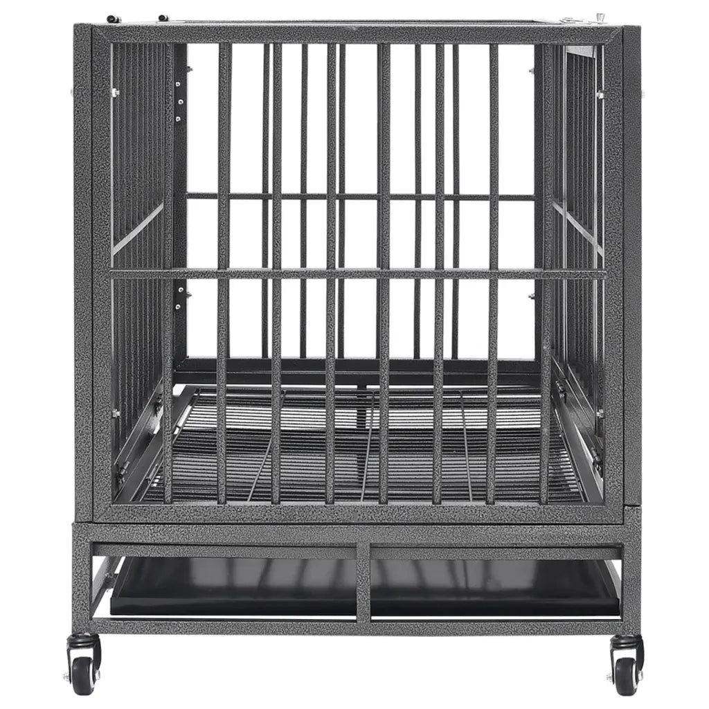 Gabbia per Cani con Ruote in Acciaio 102x72x85 cm CFW4290236