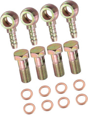 Set di sostegni banjo da 4 pezzi - 8 mm spaziatori - materiali metallici resistenti - facile da installare - compatibili con i sistemi frenanti