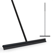Sfregiatore d'acqua per pavimento con steel - aspiratore di acqua per pavimenti - aspiratore d'acqua in alluminio - aspiratore d'acqua per doccia - bagno - nero - 136x40 cm