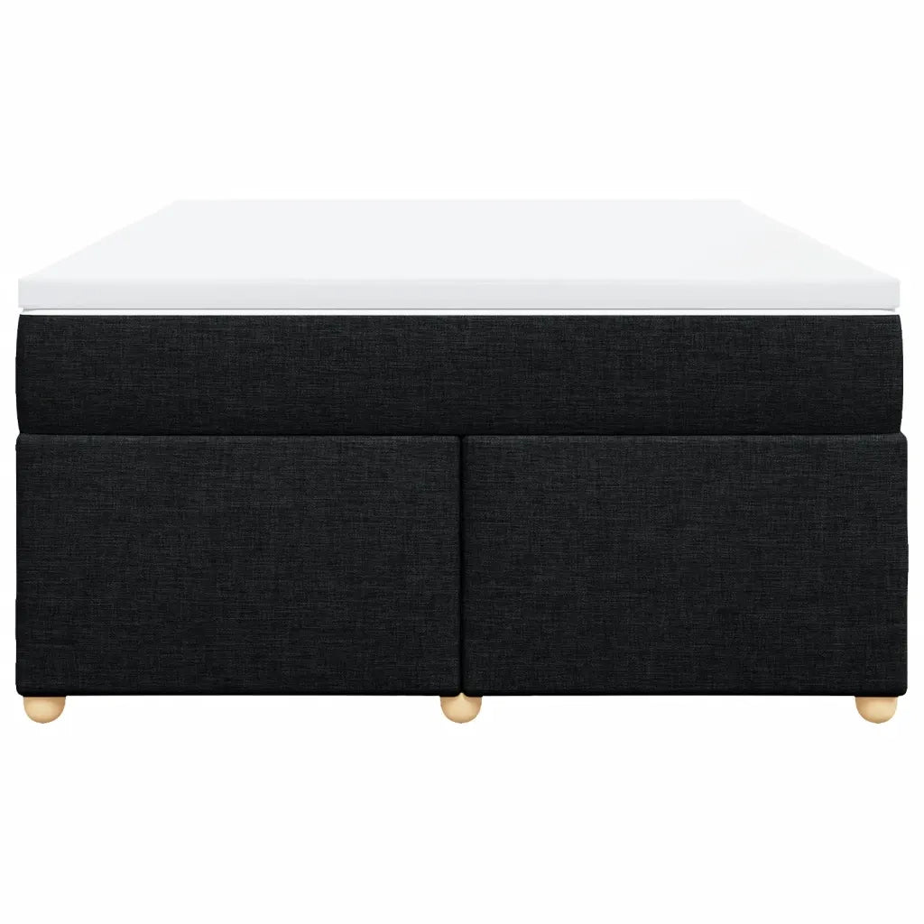 Giroletto a Molle con Materasso Nero 160x200 cm in Tessuto 3285389