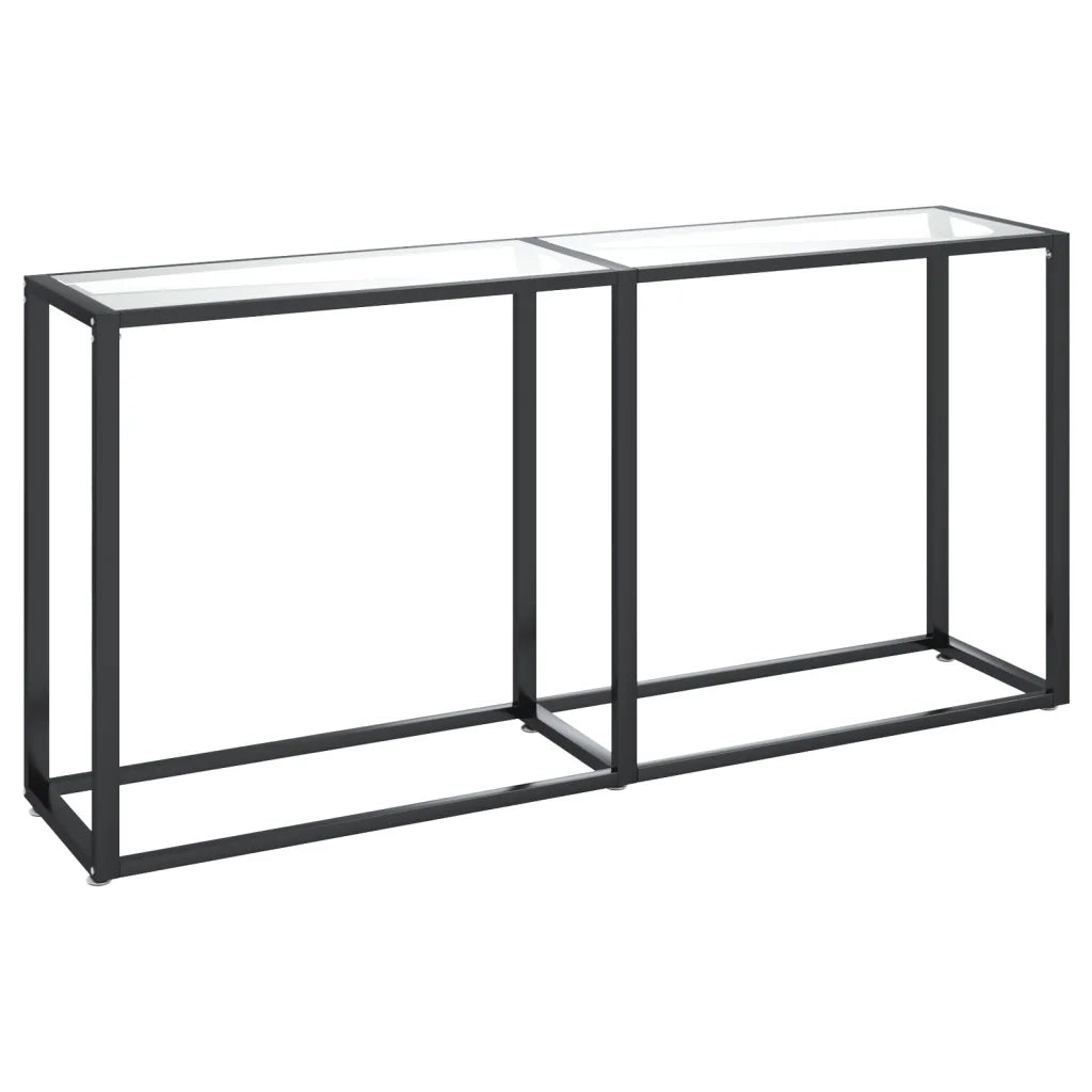 Tavolo Consolle Trasparente 160x35x75,5 cm in Vetro Temperato 331678