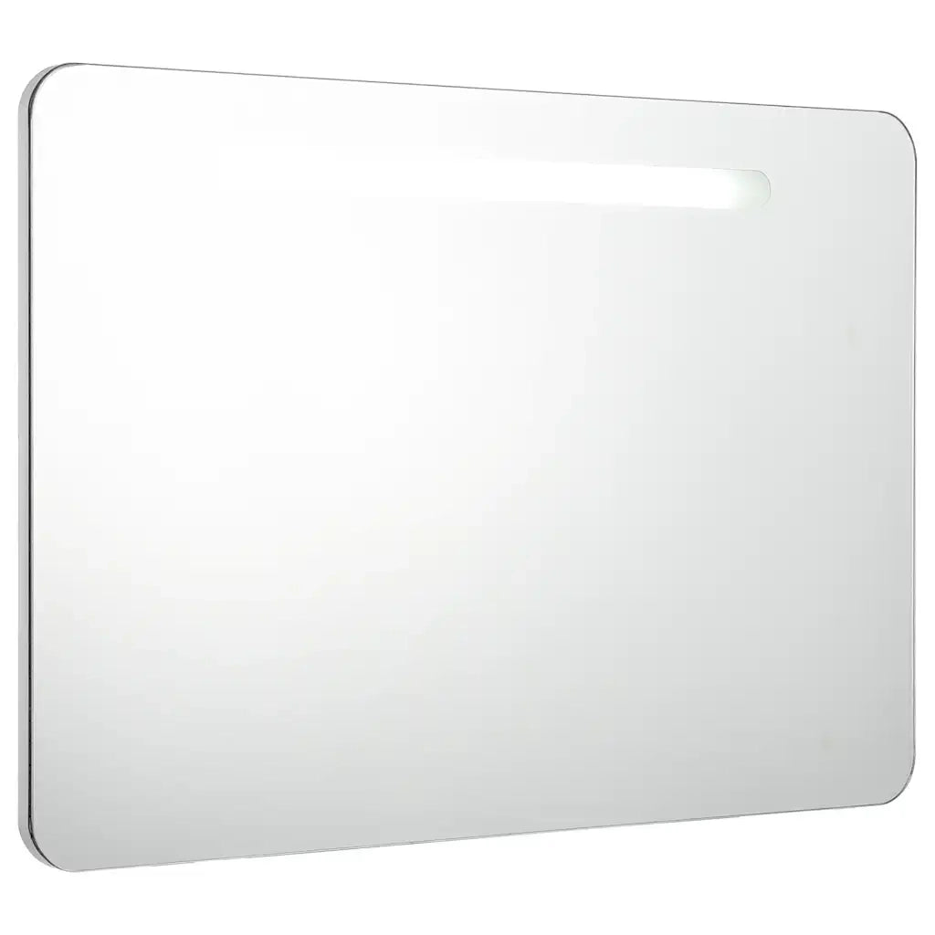 Armadietto Bagno | Armadio da bagno con Specchio e LED 80x9,5x55 cm