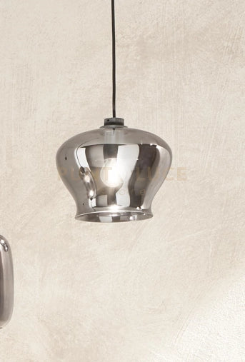 SOSPENSIONE VERVE-1 1 LUCE FUME' ATTACCO E14 SENZA BASE D' ATTACCO D.21CM