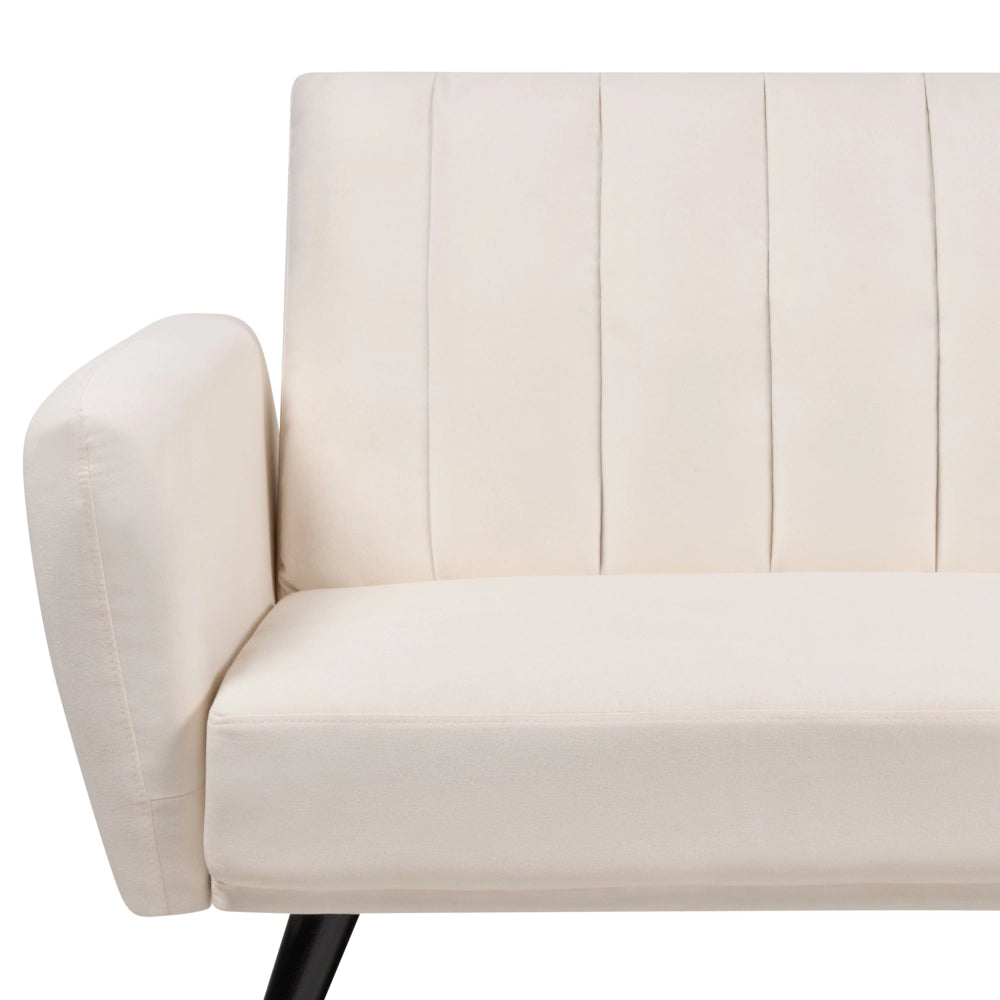 Divano letto 3 posti in tessuto beige chiaro Tappezzeria Elegante Glam Moderno Soggiorno Camera Da Letto
