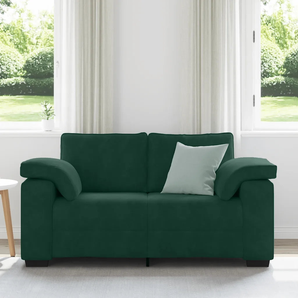 Divano Divanetto Verde Scuro 120 cm Velluto