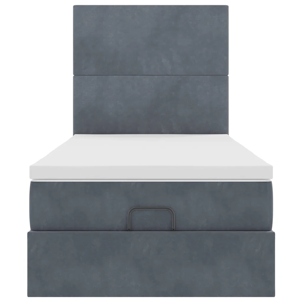 Struttura Letto Pouf con Materassi 180x200 cm in Velluto 3313362