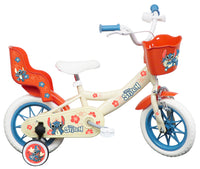 Bicicletta per Bambina 12" 1 Freno con Licenza Disney Stitch Bianca
