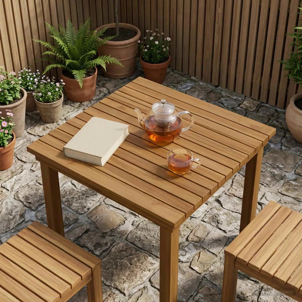 Piano del tavolo 60 x 60 x 3,5 cm Quadrato Legno di teak solido 42033145