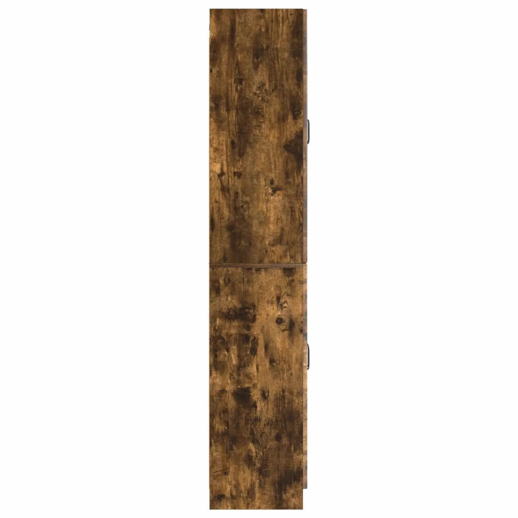 Set di armadi 2 pcs Rovere Fumo Legno ingegnerizzato