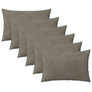 Cuscino con cuscino HEERLEN 6 pz Grigio Chiaro Velluto 924966