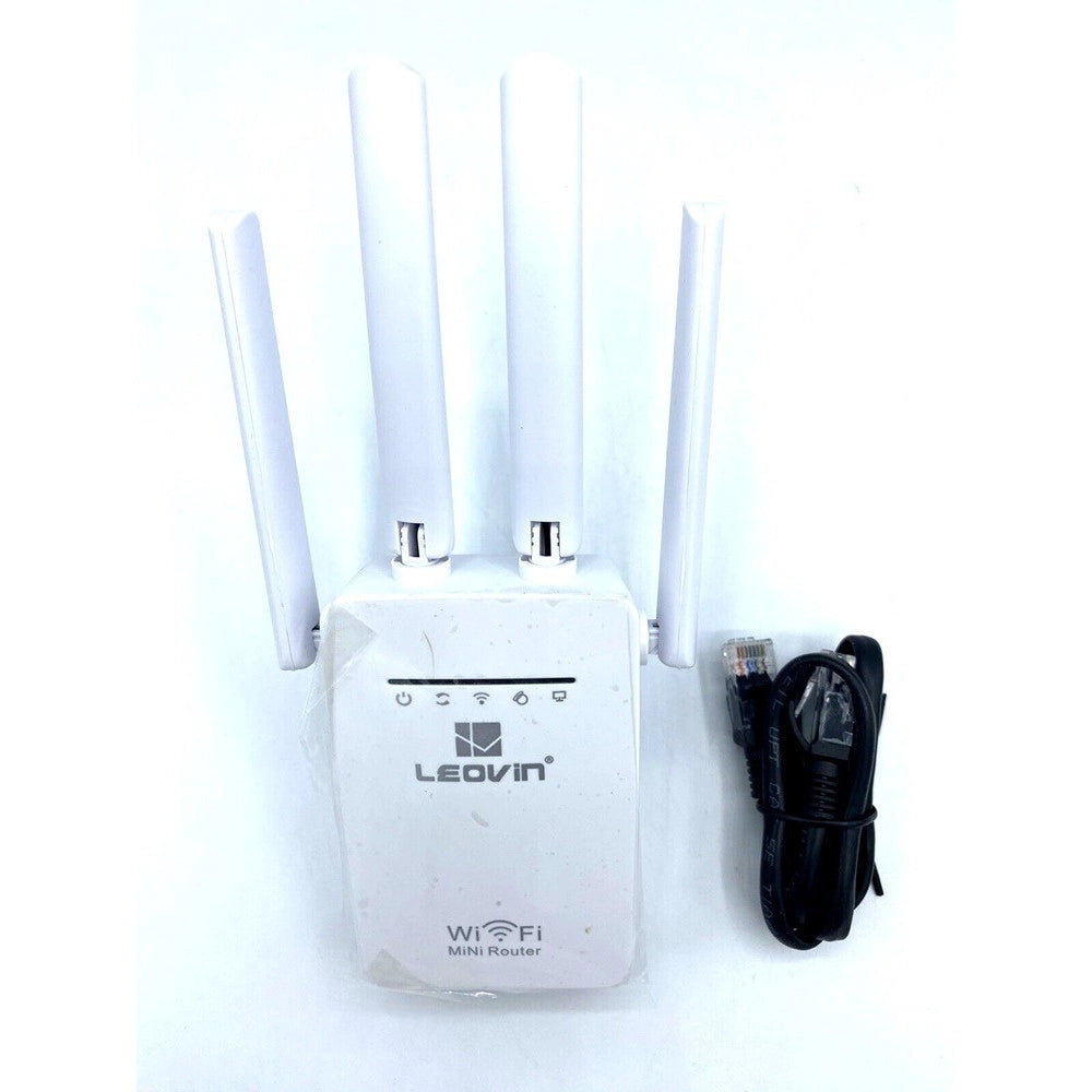 Trade Shop - Ripetitore Del Segnale Wireless Con 4 Antenne 2 Porte Wifi Range Extender Router -