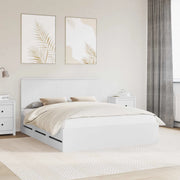 Struttura del letto-Giroletto-Rete del Letto Bianco 160 x 200 cm Legno Ingegnerizzato 103406