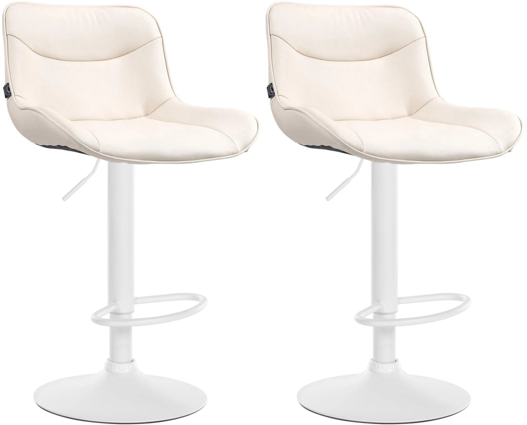 2er Set Barhocker Vonore Kunstleder weiЯ