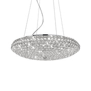 Sospensione Contemporanea King Metallo-Cristallo Cromo 12 Luci G9 3W 3000K
