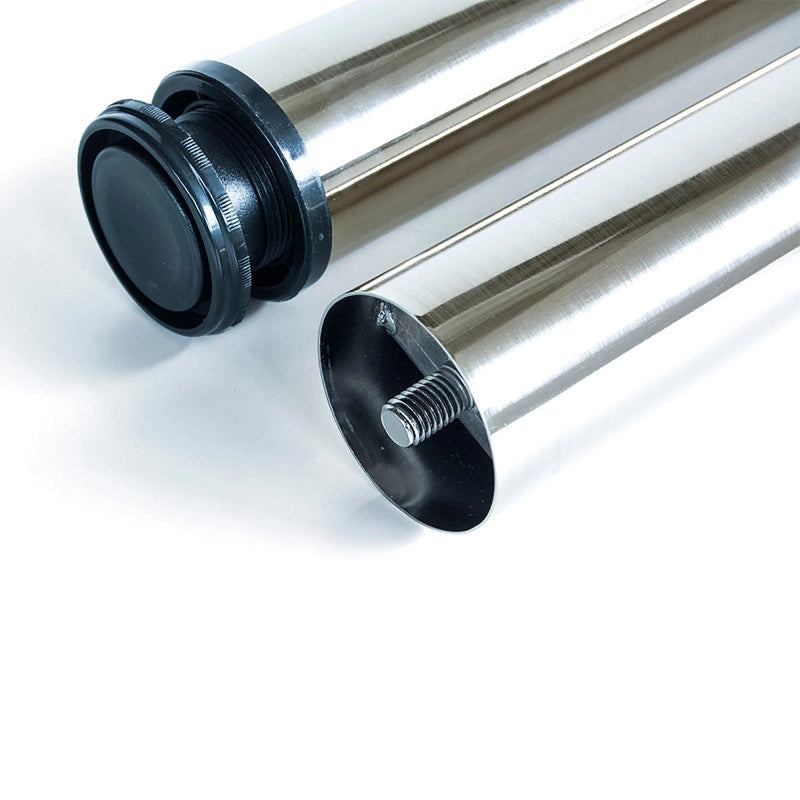 Lotto di 4 gambe per tavolo, diametro 60mm, H 710mm, Acciaio, Nichel satinado