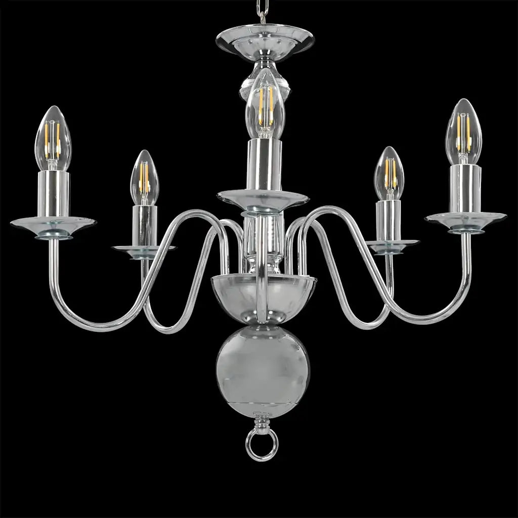 Lampadario Argento 5 Lampadine Attacco E14 CFW6744996