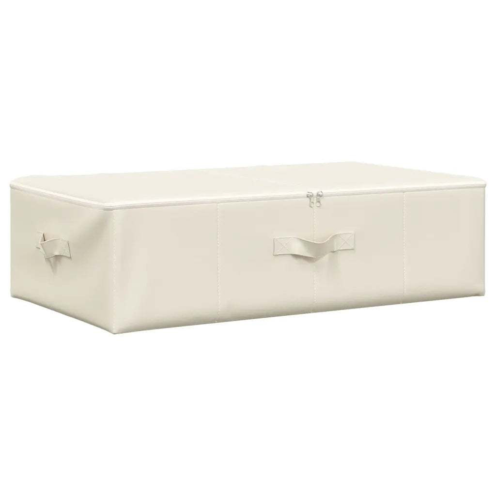 Scatole Portaoggetti 2pz in Tessuto 70x40x18 cm Crema 332908