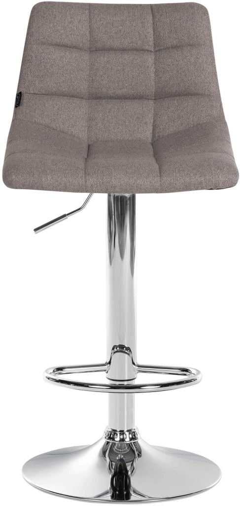 Set di 2 sgabelli da bar Jerry Fabric grigio,cromo